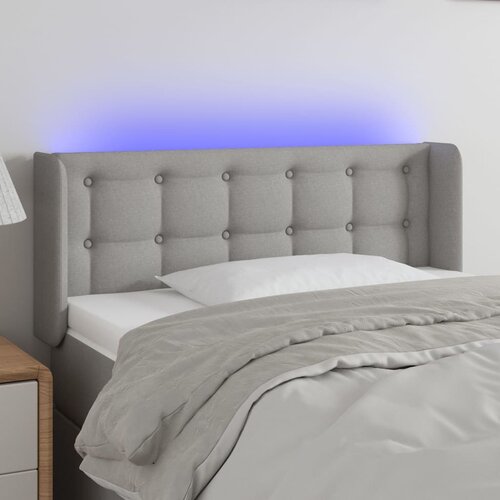  LED uzglavlje svjetlosivo 93x16x78/88 cm od tkanine Cijene