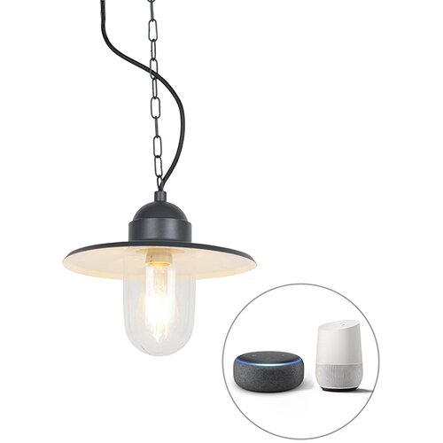 QAZQA Pametna zunanja viseča svetilka antracitna IP44 vklj. Wifi ST64 - Kansas graphite Cene