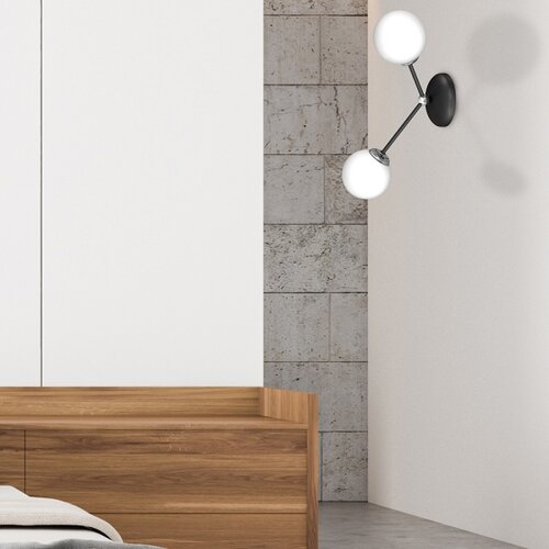  Zidna lampa JOY 2xE14/40W/230V crna/sjajni hrom Slike