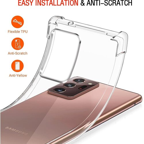 Techsuit Shockproof Clear Silicone prozorna torbica, odporna na udarce, za Samsung Galaxy Note 20 Ultra 4G / Note 20 Ultra 5G Slike