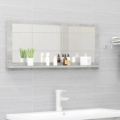 vidaXL Kupaonsko ogledalo siva boja betona 90 x 10,5 x 37 cm iverica Cijene