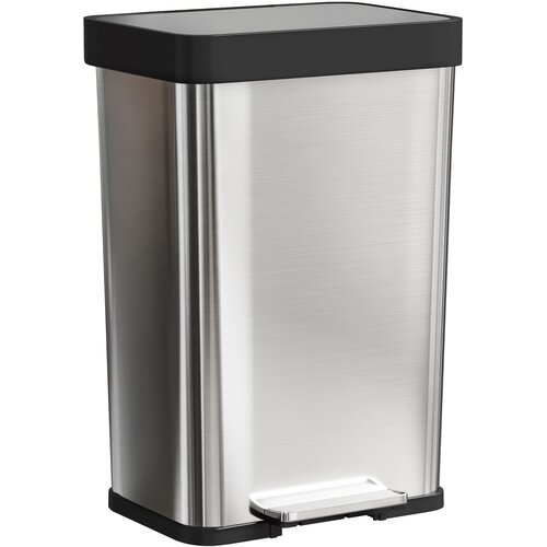 HOMCOM ko&scaron; za smeti nerjaveče jeklo, plastika 44D x 36&Scaron; x 66,5V cm srebrno, (5000241935) Cene