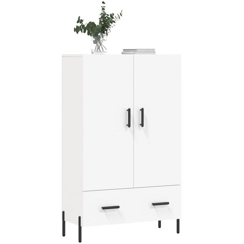  Visoka komoda bijela 69,5 x 31 x 115 cm od konstruiranog drva Slike