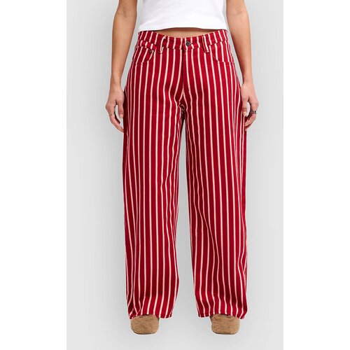 Rvca Lola Stripes Pants brick red Cene