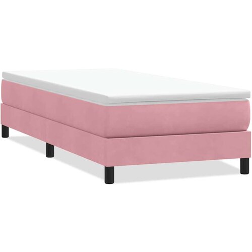  Box spring krevet bez madracem ružičasti 80 x 220 cm bar&amp;scaron;unasti Slike