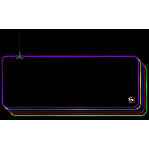 Gembird podloga za miša LED, USB, Size L 300x800 mm, Black Cene