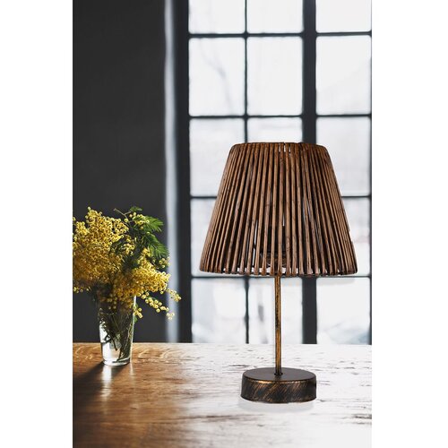 Opviq Stona lampa E27 Max 40W, Crno-ružičasto zlatna Cene