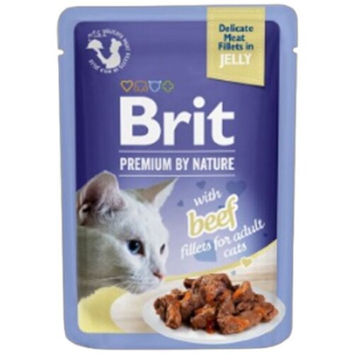 Brit Premium Brit Vlažna hrana za mačke Premium, Fileti govedine u želeu, 85 g Cene