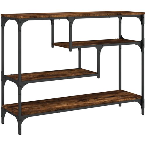 Maison Chic konzolna miza - miza ob steni dimljen hrast 100x30x75 cm inženirski les, (21786116) Cene