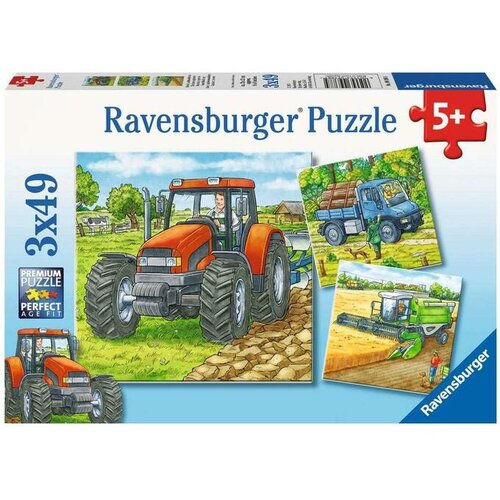 Ravensburger 3x49 delna sestavljanka Stroji na kmetiji 093885 Cene