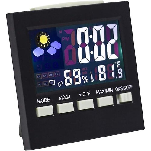 Venisymlis Namizna Digitalna Ura Z LCD Zaslonom, Čas, Datum, Teden, Temperatura, Vlaga, Dremež, (22060514) Cene