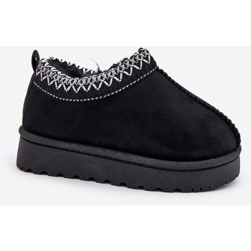 Kesi Children&amp;#039;s ankle snow boots on a platform insulated with fur black Vilabria Slike