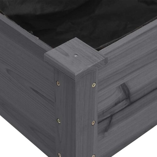 vidaXL Korito s podlogo sive barve 203x53x76 cm trden les jelke Cene