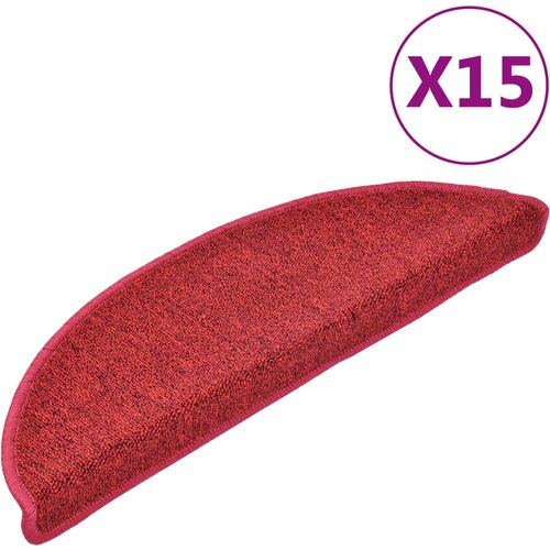 Maison Chic Preproga, Ruge za stopnice 15 kosov 56x17x3 cm bordo, (22120609) Cene