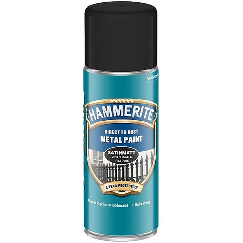HAMMERITE Lakirni sprej za kovino 3 v 1 (Svetleče, 400 ml, Antracit) Slike