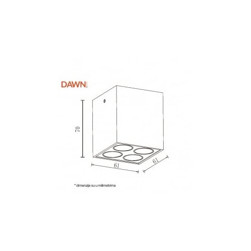 Dawn led svetiljka MGL04 11W 3000K 40° bela Cene