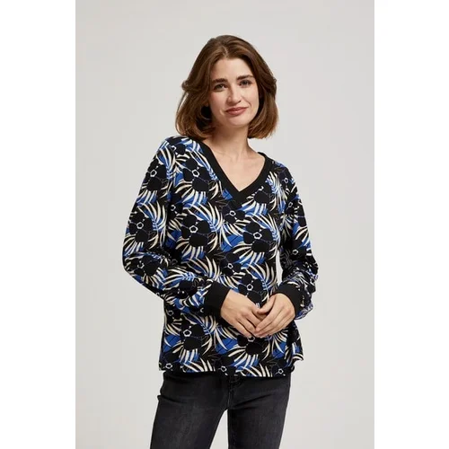 Moodo Patterned blouse with a neckline