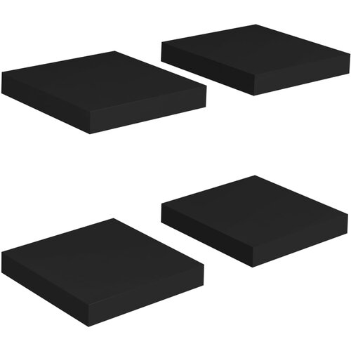 Maison Chic 4 kosi Stenske Police - Viseče police črne 23x23,5x3,8 cm MDF, (21793630) Slike
