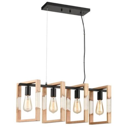  Klausen 114001 - Visilica na sajli SERIJA 4xE27/11W/230V drvo/crna Cene