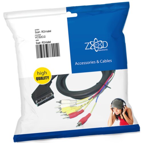 Zed Electronic Scart &ndash; RCA (činč) kabl, 6 x RCA, dužina 2.0 met &ndash; VCS2C/2 Cijene