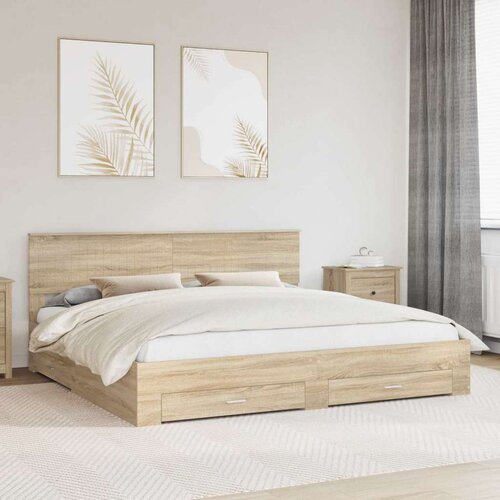  Okvir za krevet s uzglavljem Sonoma hrast 200 x 200 cm Cene