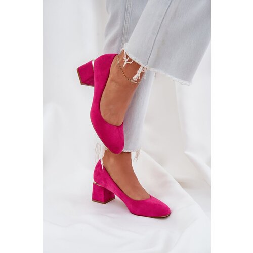 PS1 Eco Suede Heels On A Block Heel Fuchsia Veniffia Slike