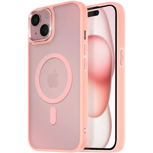 AVIZAR Ohi&scaron;je MagSafe za iPhone 15 Plus in 14 Plus Back Pad Frosted Outline, Roza, (5000016299) Cene