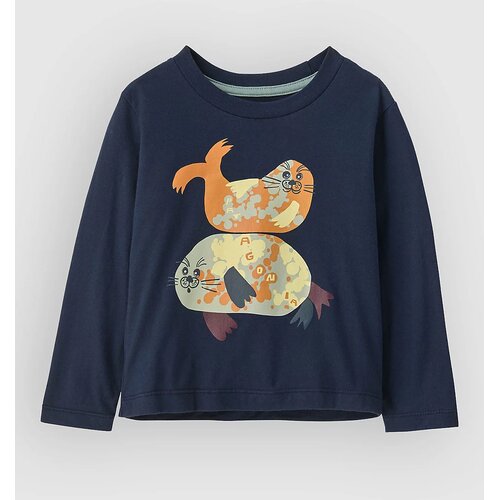 Patagonia Graphic Baby Kids Longsleeve T-Shirt blubby buddies / new navy Cene