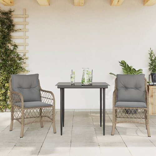 vidaXL 3-dijelni bistro set s jastucima miješane bež boje poliratan Cene