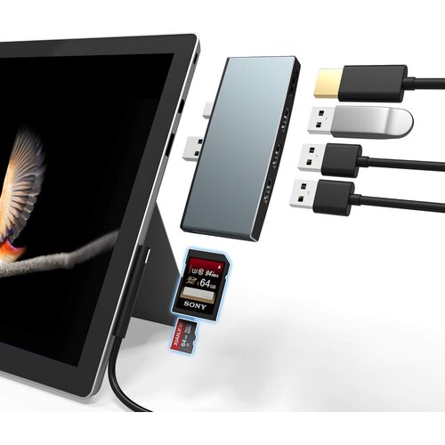 CATECK aluminijasta priklopna postaja USB za Microsoft Surface Pro 4/5/6 z 4K HDMI Cene