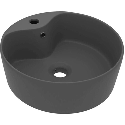 VidaXL Luksuzni umivaonik mat tamnosivi 36 x 13 cm keramički Slike