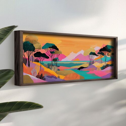 WALLXPERT LAC084-150 Multicolor Decorative Framed MDF Painting Cene