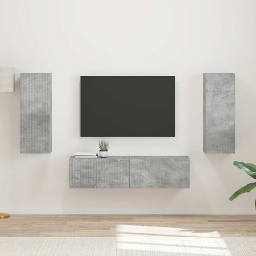  Set TV komoda 2 kom. Betonski sivi Konstruirano drvo Cene