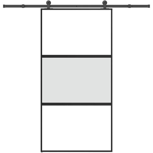 vidaXL Drsna vrata z opremo 102,5x205 cm kaljeno steklo in aluminij Cene