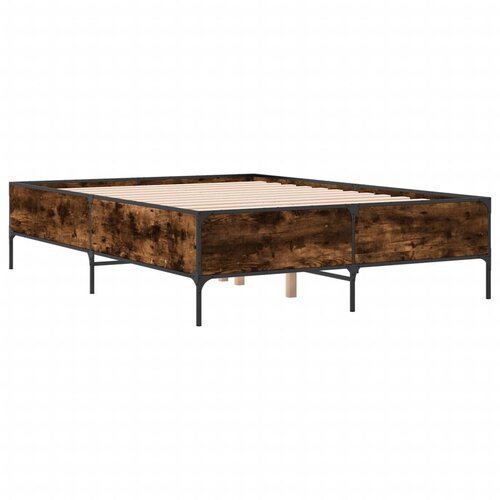 vidaXL Okvir za krevet boja hrasta 120x190cm konstruirano drvo i metal Cene