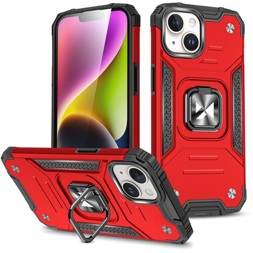 Wozinsky Armoured etui z držalom za prste za iPhone 15 Ring Armor, rdeč, (21522477) Cene