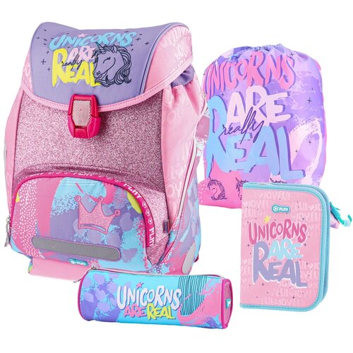 Play Logic set, ranac anatomski, 4 u 1, Unicorns are real ( 161237 ) Cene
