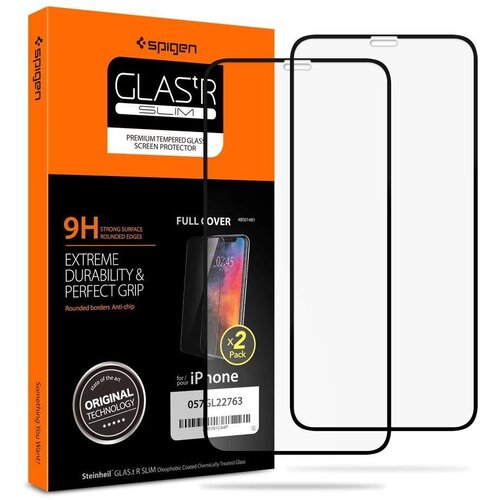 Spigen - Glas.TR Slim (2 kom) za iPhone X / XS / 11 PRO - crno Cene