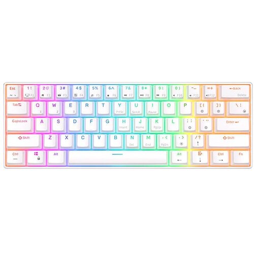 Royal Kludge RK61 RGB Mehanička Tipkovnica, smeđi prekidači, bijela, UK layout Cijene