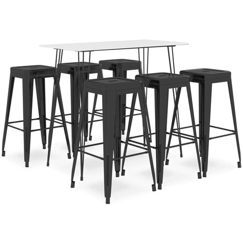  7-dijelni barski set bijelo-crni Cijene