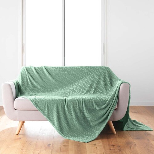 Douceur d int&amp;eacute;rieur Svetlo zeleno pregrinjalo iz mikroflanele 180x220 cm Arya &amp;ndash; Slike
