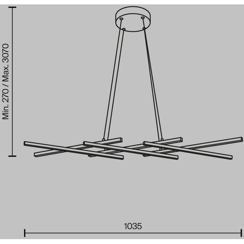 MAYTONI MOD244PL-L50BSK - LED luster na sajli HALO LED/40W/230V, zlatna Slike