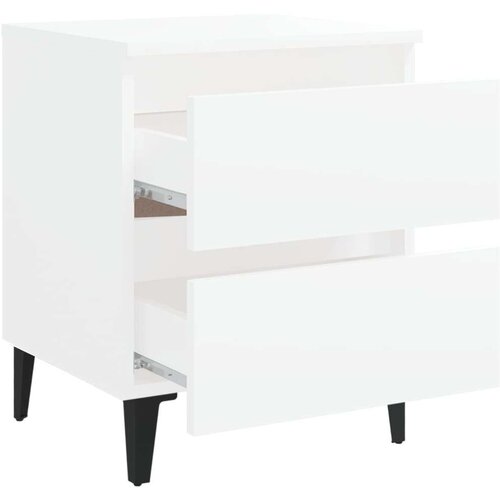 VidaXL Noćni ormarići 2 kom Bijela 40x35x50 cm Slike