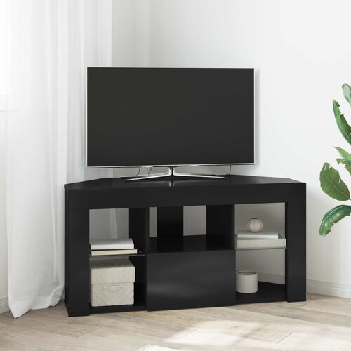  Kotni LED TV ormar Crna 100 x 40 x 50 cm Konstruirano drvo Slike