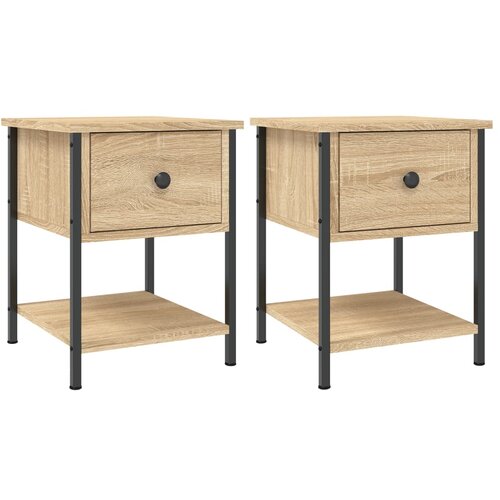 Maison Chic Dvo delni komplet Nočne omarice - Nočne mize sonoma hrast 34x35,5x45 cm inženirski les, (21690548) Cene