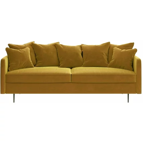 Ghado žuti baršunasti kauč Esme, 214 cm