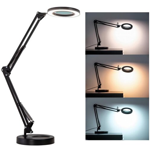  Brilagi - prigušiva LED stona lampa sa povećalom LED/12W/5V 3000/4200/6000K crna Cene