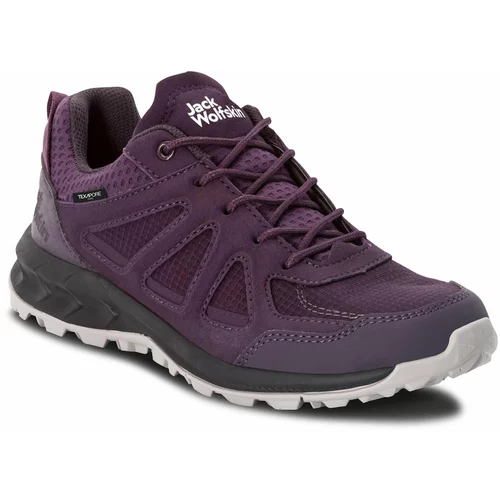 Jack Wolfskin Trekking čevlji Woodland Texapore Low W 4051341 Purple/Phantom