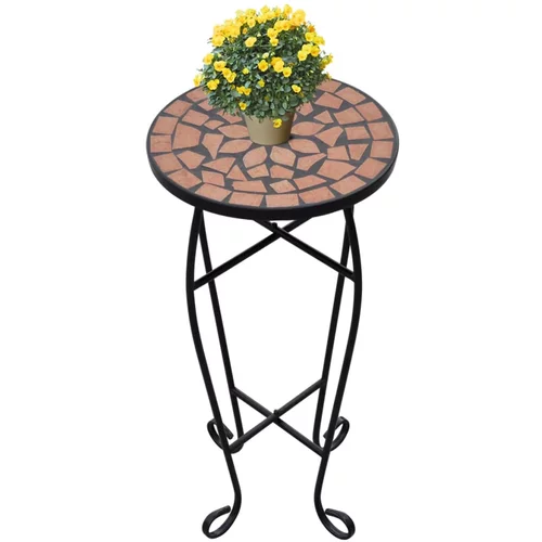 Mozaični pomoćni stolić za biljke terakota