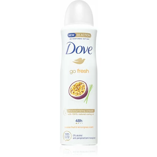 Dove Go Fresh Passion Fruit & Lemongrass antiperspirant v pršilu 150 ml